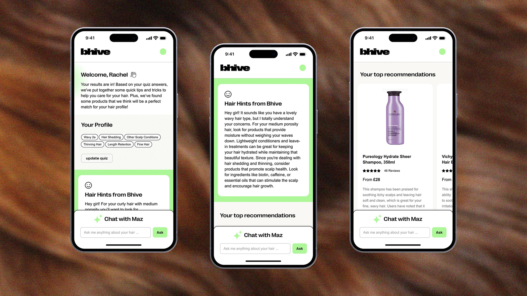 User profile and recommendations